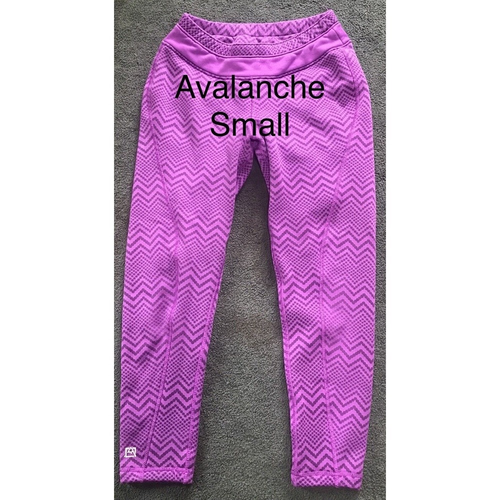 Avalanche Leggings Compression Pants Purple Gym Work Out Yoga Womens Size Small